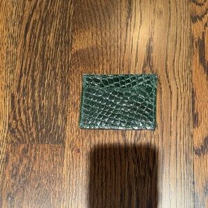 Green Alligator Card Holder